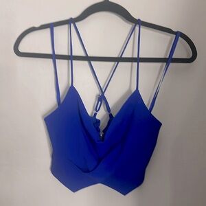 Blue crop top